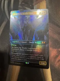 Talion, the Kindly Lord (Borderless) Foil, Near Mint, MTG Wilds of Eldraine - Image 1