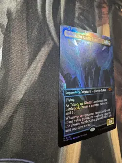 Talion, the Kindly Lord (Borderless) Foil, Near Mint, MTG Wilds of Eldraine - Image 4