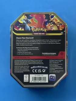 Pokemon Mega Charizard X & Charizard Metal Tin Trading Card Game 2025 - Image 5