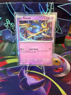 Pokemon Phantasmal Flames Zacian Pre-Release Stamped Promo Holo MEP 015 - Image 1