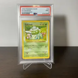 1999 POKEMON GAME #44 BULBASAUR BASE SET 1999-2000 PSA 9 MINT - Image 1