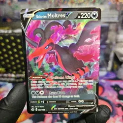 Pokemon TCG Galarian Moltres v 97/198 Ultra Rare Holo Chilling Reign - Image 1
