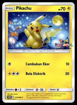 Pikachu - 172/SM-P - NM - Indonesian Toys Kingdom - Promo - Pokemon - B1-68 - Image 1