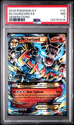 2016 POKEMON XY GENERATIONS #12 M CHARIZARD EX PSA 7 - Image 1