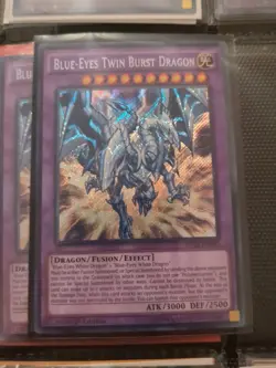 YuGiOh Blue-Eyes Twin Burst Dragon SHVI-EN099 Secret Rare Unlimited Edition NM - Image 1