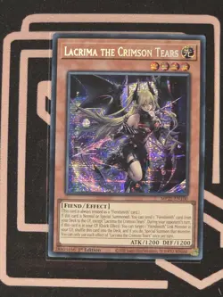 MP25-EN100 Lacrima The Crimson Tears Prismatic Secret Rare 1st Edition YuGiOh - Image 1