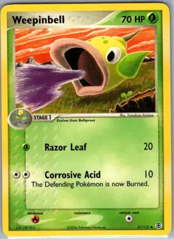 Weepinbell 51/112 Non Holo FireRed & LeafGreen - Pokemon Card - NM - Image 1