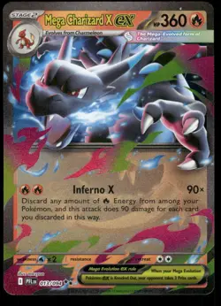 Pokemon Cards Mega Charizard X ex 013/094 Phantasmal Flames Double Rare NM - Image 1