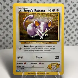 Lt. Surge's Rattata 015/034 Trading Card Game Classic Holo NM - Image 1