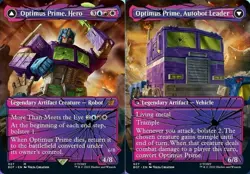 x1 Optimus Prime, Hero // Optimus Prime, Autobot Leader - Shattered Glass M MTG - Image 1