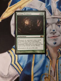 Lurking Predators MTG Magic 2010 Rare Green Enchantment Near-Mint x1 - Image 1