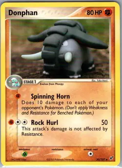 Donphan 30/107 Non Holo Deoxys - Pokemon Card - NM - Image 1