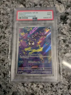 2024 POKEMON TEF EN-TEMPORAL FORCES ILLUSTRATION RARE #177 GASTLY PSA 9 - Image 1