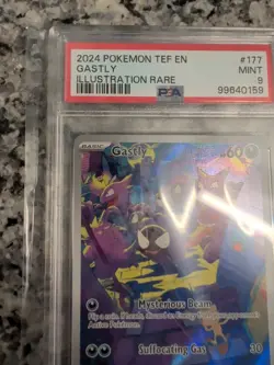 2024 POKEMON TEF EN-TEMPORAL FORCES ILLUSTRATION RARE #177 GASTLY PSA 9 - Image 3