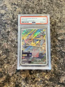 Pikachu 173/165 PSA 9 Sv: Scarlet & Violet 151 Illustration Rare Holo Pokemon - Image 1