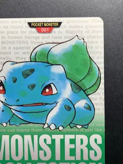 Bulbasaur No.001 1996 Bandai Carddass Green Japanese Pokemon Card - Image 4