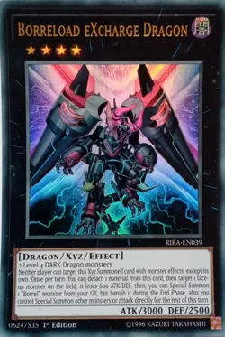 RIRA-EN039 BORRELOAD EXCHARGE DRAGON ULTRA RARE 1ST EDITION YuGiOh CARD - Image 1