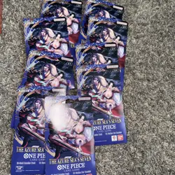 One Piece OP14 The Azure Sea’s Seven Sleeved Booster Packs Lot of 9 - English - Image 1