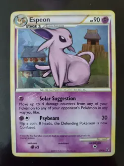 Espeon 2/90 Cracked Ice Holo Bleed Pokemon TCG Card Deck Exclusive Undaunted LP - Image 1