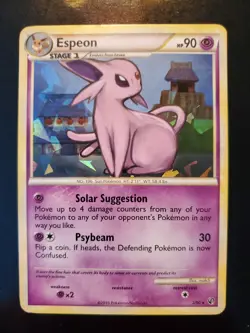 Espeon 2/90 Cracked Ice Holo Bleed Pokemon TCG Card Deck Exclusive Undaunted LP - Image 2