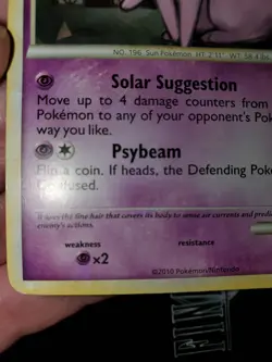 Espeon 2/90 Cracked Ice Holo Bleed Pokemon TCG Card Deck Exclusive Undaunted LP - Image 4