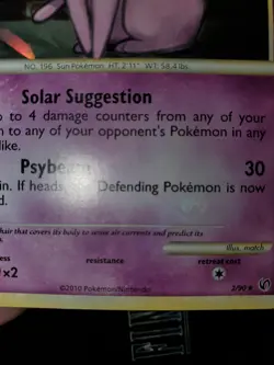 Espeon 2/90 Cracked Ice Holo Bleed Pokemon TCG Card Deck Exclusive Undaunted LP - Image 5