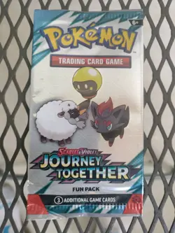 POKEMON SCARLET AND VIOLET JOURNEY TOGETHER FUN PACK- SEALED - 3 RANDOM CARDS - Image 1