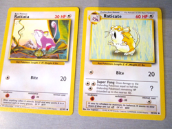 RATTATA 61 ,& RATICATE ,40/102 POKEMON CARDS (BASE SET) - Image 1
