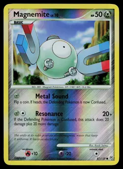 Pokemon Card - Magnemite Diamond and Pearl 87/130 Reverse Holo - Image 1