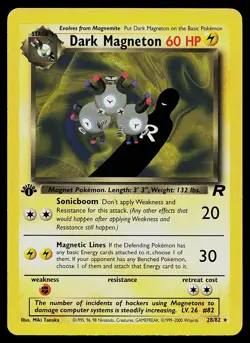 Pokemon Card - Dark Magneton Team Rocket 28/82 Rare 1st Edition - Image 1