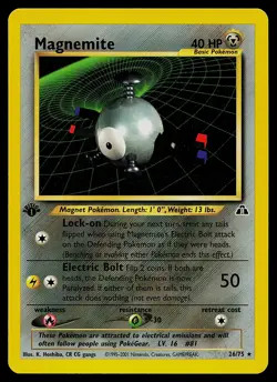Pokemon Card - Magnemite Neo Discovery 26/75 Rare 1st Edition - Image 1