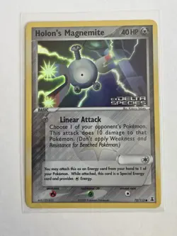Holon's Magnemite 70/113 Delta Species Reverse Holo STAMPED Pokemon Card - Image 1