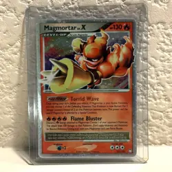 Pokemon Magmortar LV.X Holo Rare Card 123/123 Mysterious Treasures Arena Club 8 - Image 1