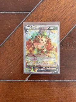 Pokemon Leafeon V Alternate Full Art 167/203 SWSH07 Holo Card - Image 1