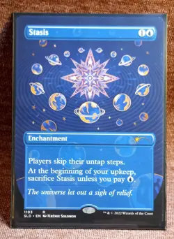 106 Stasis (Borderless) non-foil Secret Lair SLD #1103 NM Never Played MTG - Image 1