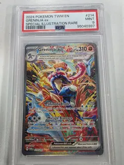 Greninja ex 214/167 Pokemon TWM Twilight Masquerade SIR #214 MINT PSA 9 - Image 1