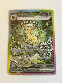 2025 Pokemon Prismatic Evolutions Leafeon EX SIR 144/131 Rare CLEAN 🔥🔥🔥 - Image 1