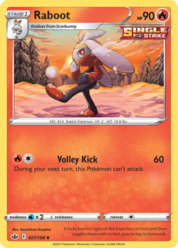 Raboot 27/198 Uncommon | Chilling Reign | Pokemon Card - Image 1