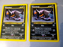 HOUNDOUR x 2 ,39/75 POKEMON CARDS (neo -discovery SET) - Image 1