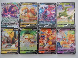 Pokemon S&S LOT of 10 Big Cards Eternatus V, Dragonite V, Leafeon Glaceon - Image 1