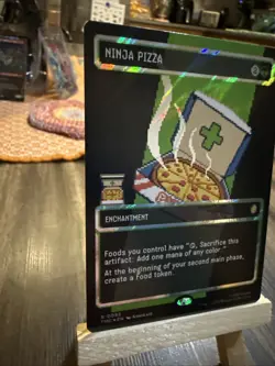 🔥🔥Ninja Pizza (Borderless) Commander: Teenage Mutant Ninja Turtles Foil - Image 2