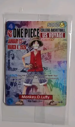 One Piece Promotion Card - Monkey.D.Luffy (055) SEALED College Basketball US NEW - Image 1