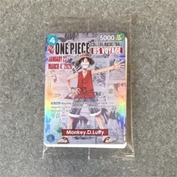 ONE PIECE Monkey D. Luffy College Basketball US Voyage Trading Card - SEALED - Image 1