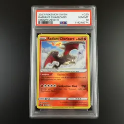PSA 10 Radiant Charizard 020/159 Pokemon Crown Zenith Holo Graded Card - Image 1
