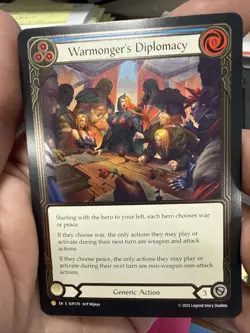 Warmonger’s Diplomacy - Flesh And Blood, SuperSlam - Legendary Cold 🥶 Foil - Image 1