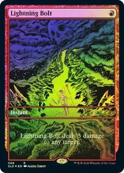 Magic the Gathering Lightning Bolt Foil Secret Lair Drop Promo #86 2020 MTG Card - Image 1