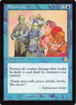Magic: The Gathering 1999 Wizards of the Coast Mercadian Masques Statecraft #106 - Image 1