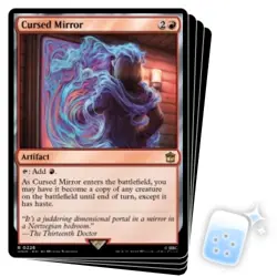 CURSED MIRROR X4 Universes Beyond: Doctor Who Magic MTG MINT CARD - Image 1