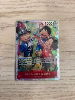 OP13-007 Ace & Sabo & Luffy English SR One Piece TCG Card Game - Image 1