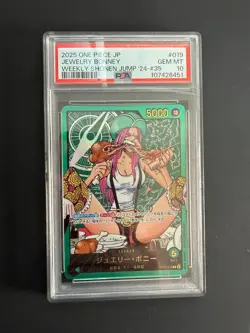 PSA 10 Jewelry Bonney OP07-019 Weekly Jump Promo One Piece Card OPTCG - Image 1